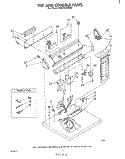 TOP AND CONSOLE , LITERATURE AND OPTIONAL Diagram and Parts List for LG5721XPW0  Whirlpool Dryer