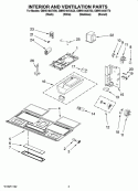 INTERIOR AND VENTILATION PARTS Diagram and Parts List for GMH5184VAQ0  Whirlpool Microwave