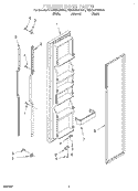 FREEZER DOOR Diagram and Parts List for KSRS25KGAL00  KitchenAid Refrigerator