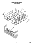 LOWER RACK Diagram and Parts List for KUDD230Y0  KitchenAid Dishwasher