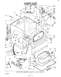 CABINET Diagram and Parts List for LG7681XMW0  Whirlpool Dryer