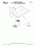 COOKTOP PARTS Diagram and Parts List for GY397LXUT02  Whirlpool Range