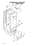 REFRIGERATOR LINER Diagram and Parts List for TS25AWXBW00  Estate Refrigerator