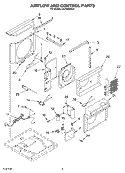 AIR FLOW AND CONTROL Diagram and Parts List for CAH24WCL0  Crosley Air Conditioner
