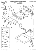 TOP AND CONSOLE PARTS Diagram and Parts List for 3RLER5437KQ2  Whirlpool Dryer