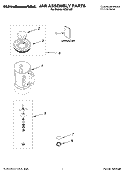 JAR ASSEMBLY PARTS Diagram and Parts List for KCB148P  KitchenAid Blender