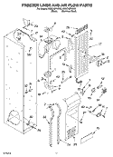 FREEZER LINER AND AIR FLOW PARTS Diagram and Parts List for KSSC42FKS02  KitchenAid Refrigerator