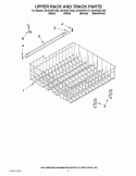 UPPER RACK AND TRACK PARTS Diagram and Parts List for DU1010XTXD3  Whirlpool Dishwasher