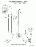 FILL, DRAIN AND OVERFILL PARTS Diagram and Parts List for KUDS30FXSS2  KitchenAid Dishwasher