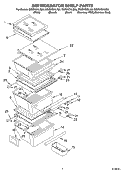 REFRIGERATOR SHELF Diagram and Parts List for GS2SHGXLQ00  Whirlpool Refrigerator