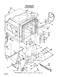 TUB, LIT/OPTIONAL Diagram and Parts List for WU6850V1  Roper Dishwasher