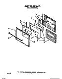 OVEN DOOR Diagram and Parts List for KEBS176WBL2  KitchenAid Wall Oven