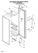 REFRIGERATOR DOOR PARTS Diagram and Parts List for KSCS25MSMS00  KitchenAid Refrigerator