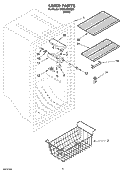 LINER PARTS Diagram and Parts List for EV201NZRQ00  Whirlpool Freezer
