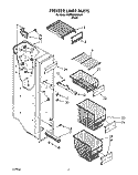 FREEZER LINER Diagram and Parts List for KSRB25QABL01  KitchenAid Refrigerator