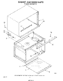 CABINET AND HINGE Diagram and Parts List for MW8500XR0  Whirlpool Microwave