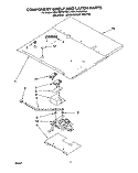 COMPONENT SHELF AND LATCH Diagram and Parts List for RB170PXYB7  Whirlpool Wall Oven