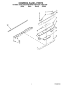 Part Location Diagram of 7720P537-60 Whirlpool Panel, Control (Biscuit)