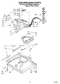 MACHINE BASE Diagram and Parts List for KAWS700JQ4  KitchenAid Washer