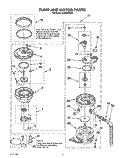 PUMP AND MOTOR Diagram and Parts List for KUDD230Y0  KitchenAid Dishwasher