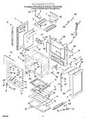 CHASSIS Diagram and Parts List for GS395LEGT6  Whirlpool Range