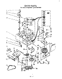 DRIVE Diagram and Parts List for LA7680XKW1  Whirlpool Washer
