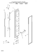FREEZER DOOR Diagram and Parts List for KSRS22KGWH00  KitchenAid Refrigerator