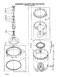 AGITATOR, BASKET AND TUB Diagram and Parts List for AL6245VW1  Whirlpool Washer