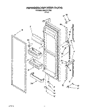 REFRIGERATOR DOOR Diagram and Parts List for 3XRZ2727FB00  Whirlpool Refrigerator