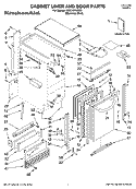 CABINET LINER AND DOOR PARTS Diagram and Parts List for KUIC18NNSS0  KitchenAid Ice Maker
