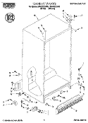 CABINET Diagram and Parts List for RS20DKXDN02  Roper Refrigerator