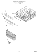 LOWER RACK Diagram and Parts List for KUDY25SHWH1  KitchenAid Dishwasher