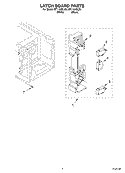 LATCH BOARD PARTS Diagram and Parts List for MT1120SLQ0  Whirlpool Microwave