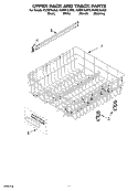 UPPER RACK AND TRACK PARTS Diagram and Parts List for KUDI01ILBL0  KitchenAid Dishwasher