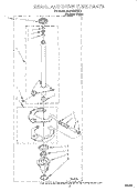 BRAKE AND DRIVE TUBE Diagram and Parts List for 3LSC8255EQ1  Whirlpool Washer
