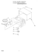 OVEN CAVITY Diagram and Parts List for MT3100SHB0  Whirlpool Microwave