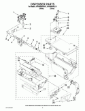 DISPENSER PARTS Diagram and Parts List for WFW9550WL10  Whirlpool Washer
