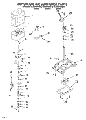 MOTOR AND ICE CONTAINER Diagram and Parts List for GD5SHAXKT02  Whirlpool Refrigerator