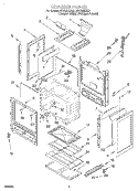 CHASSIS Diagram and Parts List for SF372BEEQ0  Whirlpool Range