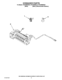ICEMAKER PARTS Diagram and Parts List for KFIS29BBBL00  KitchenAid Refrigerator