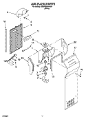 AIR FLOW PARTS Diagram and Parts List for BRS70BBANA01  Whirlpool Refrigerator
