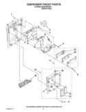 DISPENSER FRONT PARTS Diagram and Parts List for KSSC42QVS04  KitchenAid Refrigerator