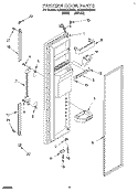 FREEZER DOOR Diagram and Parts List for 3ED25DQXDW00  Whirlpool Refrigerator