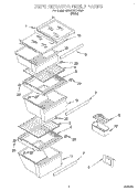 REFRIGERATOR SHELF Diagram and Parts List for 6ED22PKXFW00  Whirlpool Refrigerator