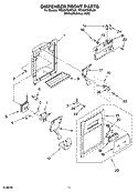 DISPENSER FRONT PARTS Diagram and Parts List for 7ED2GTQXPL00  Whirlpool Refrigerator
