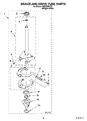 BRAKE AND DRIVE TUBE PARTS Diagram and Parts List for YMET3800TW1  Whirlpool Washer Dryer Combo