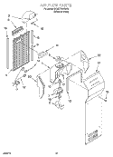 AIR FLOW Diagram and Parts List for 3XART730GW01  Whirlpool Refrigerator
