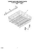 UPPER RACK AND TRACK PARTS Diagram and Parts List for DU1148XTPB7  Whirlpool Dishwasher