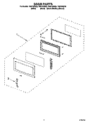 DOOR PARTS Diagram and Parts List for TMH16XSQ0  Estate Microwave