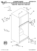 CABINET, LITERATURE Diagram and Parts List for ET4WPKYKT01  Whirlpool Refrigerator